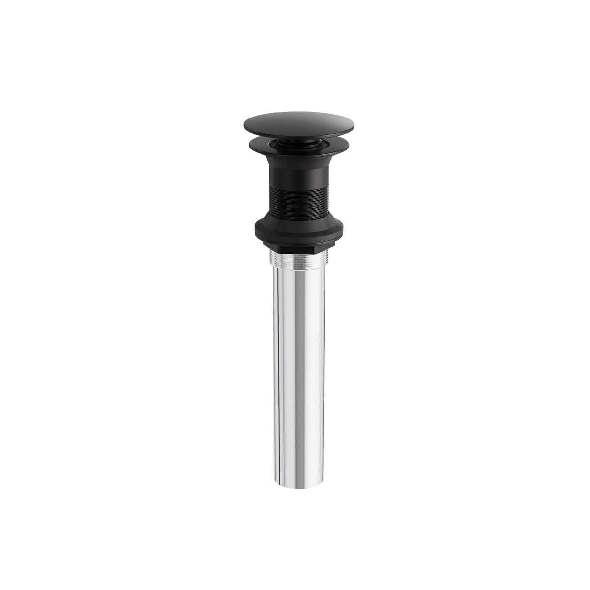 Aquabrass Xpress 1 1/4” Round Press Pop-up Drain 00898 in Electro Black