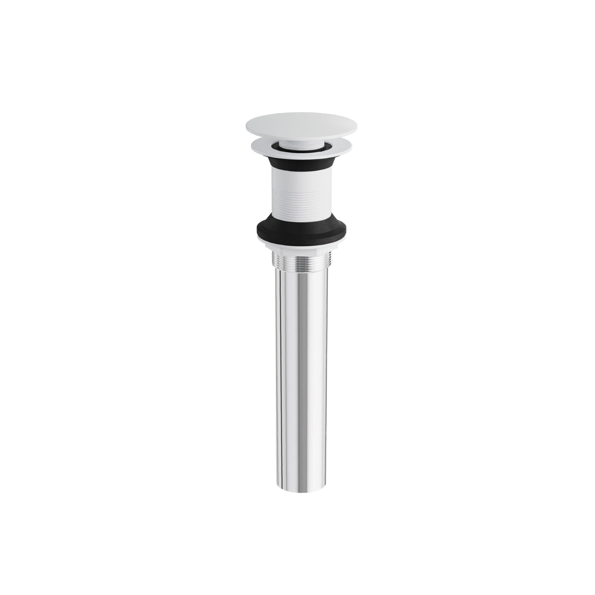 Aquabrass Xpress 1 1/4” Round Press Pop-up Drain 00898 in White