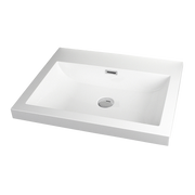Rubi Arto Slim Countertop White Basin with Overflow RTO580S