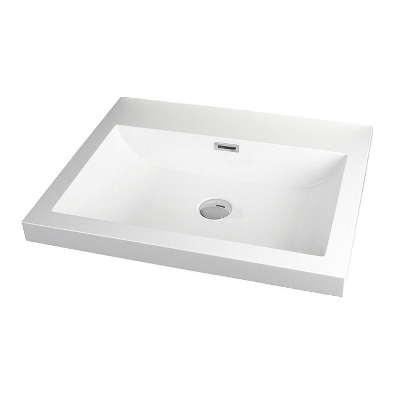 Rubi Arto Slim Countertop White Basin with Overflow RTO580S
