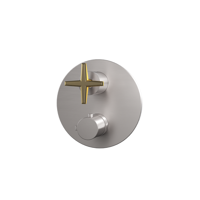 Rubi Garniture Ronde Poignee Lexa Pour Xvtr69ix Stainless Steel / Brushed Gold XTR69LXIXOR