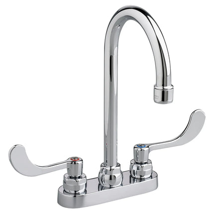 American Standard Monterrey 4-Inch Centerset Gooseneck Faucet With Wrist Blade Handles 0.35 gpm/1.3 Lpm 7500174.002 - Plumbing Market