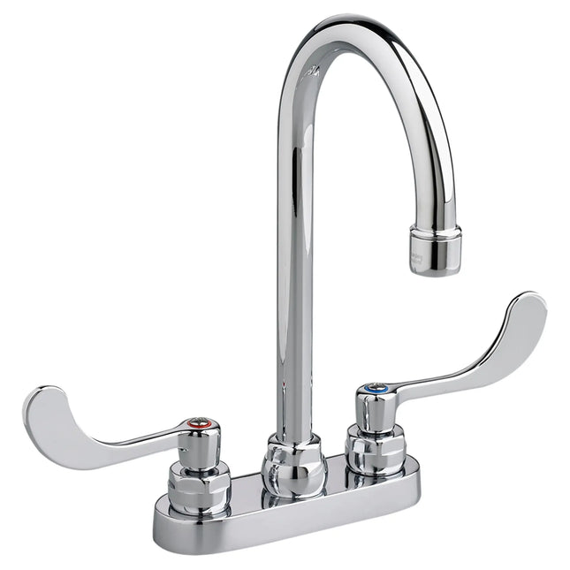 American Standard Monterrey 4-Inch Centerset Gooseneck Faucet With Wrist Blade Handles 0.35 gpm/1.3 Lpm 7500174.002 - Plumbing Market