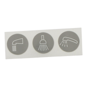 Moen Commercial Shower Function Label, 3 Function Transfer Valve 100087 in Chrome (100087)