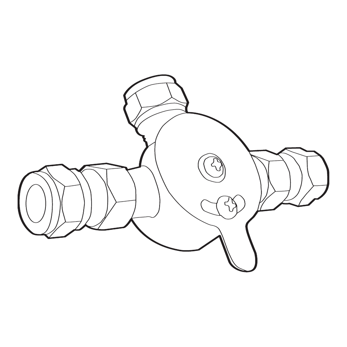 Moen Commercial Mixing Valve with Check Valves 104424 in Chrome (104424)