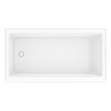 Bosca 6032 AFR Acrylic Alcove Left-Hand Drain Bathtub in White - Plumbing Market