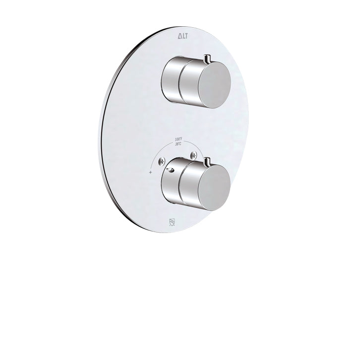 ALT Volo / Circo Trim Set for Uniplex Thermostatic Valve – 3-Way Diverter, Non-Shared 10883 in Polished Chrome