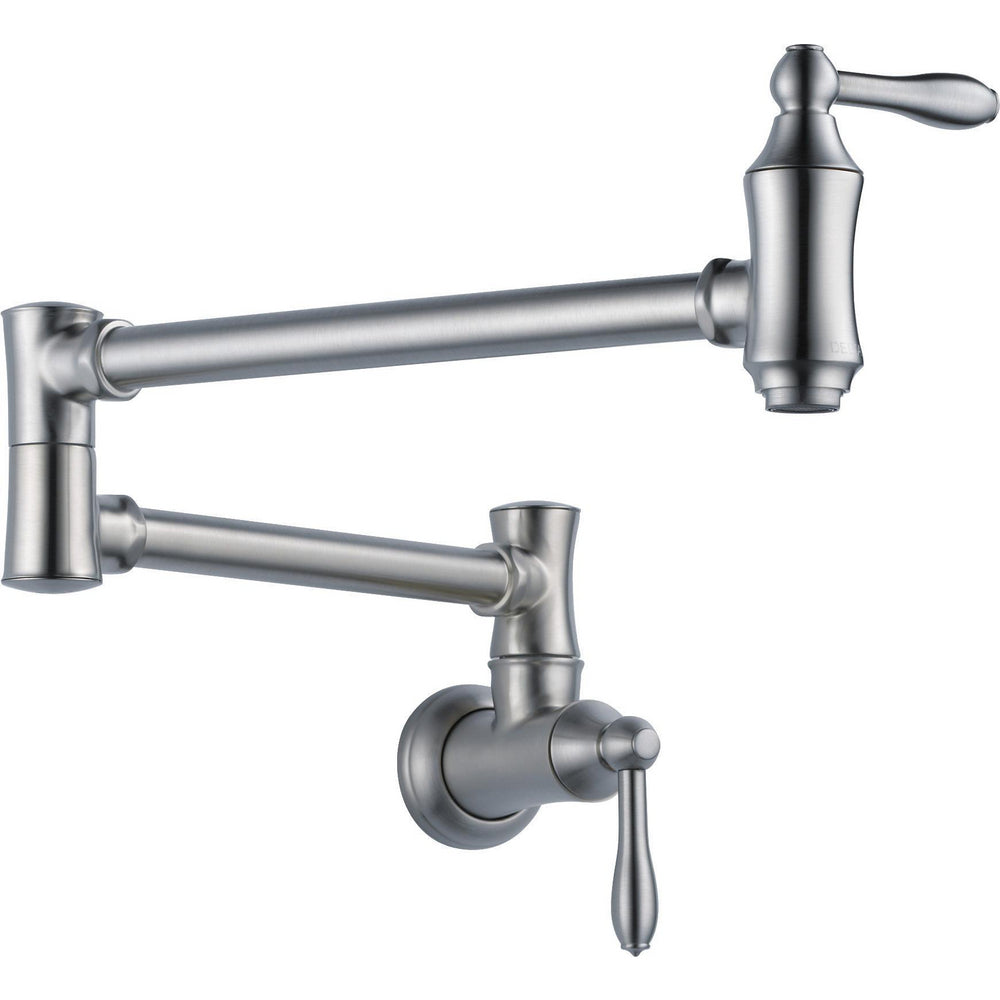 Delta Wallmount Pot Filler Faucets - Arctic Stainless