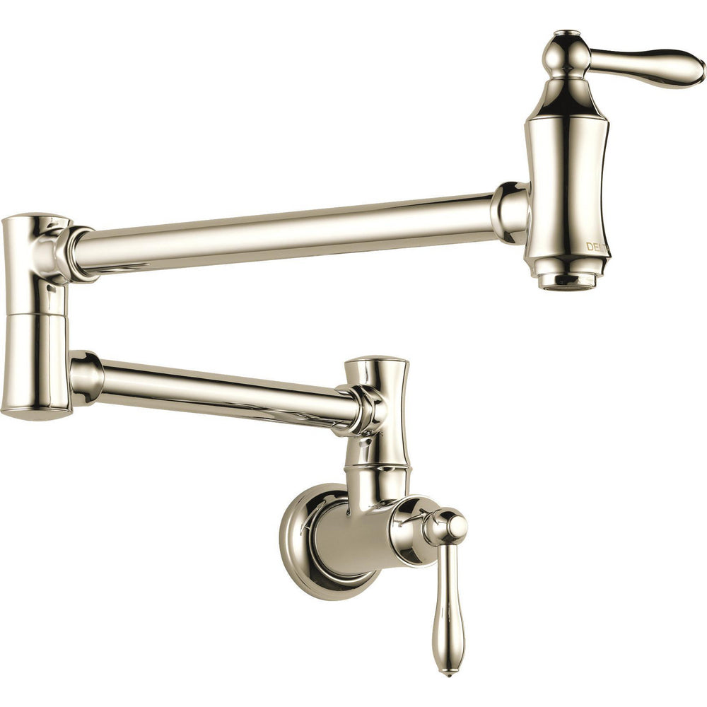 Delta Wallmount Pot Filler Faucets - Polished Nickel