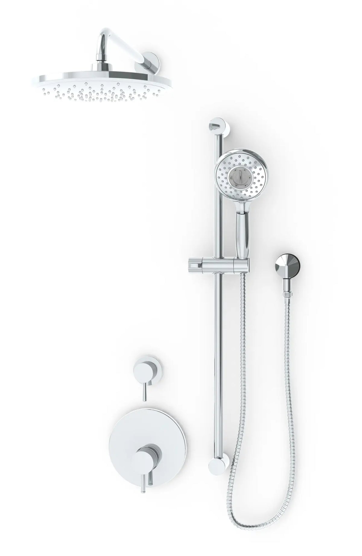 American Standard Canis 2.5 gpm/9.5 L/min Shower Kit With Rain Showerhead, Diverter, Slide Bar & Hand Shower