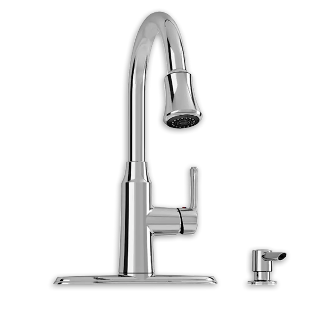 American Standard Danao Single-Handle Pull-Down Triple Spray Kitchen Faucet with Soap Dispenser 1.8 gpm/6.8L/min