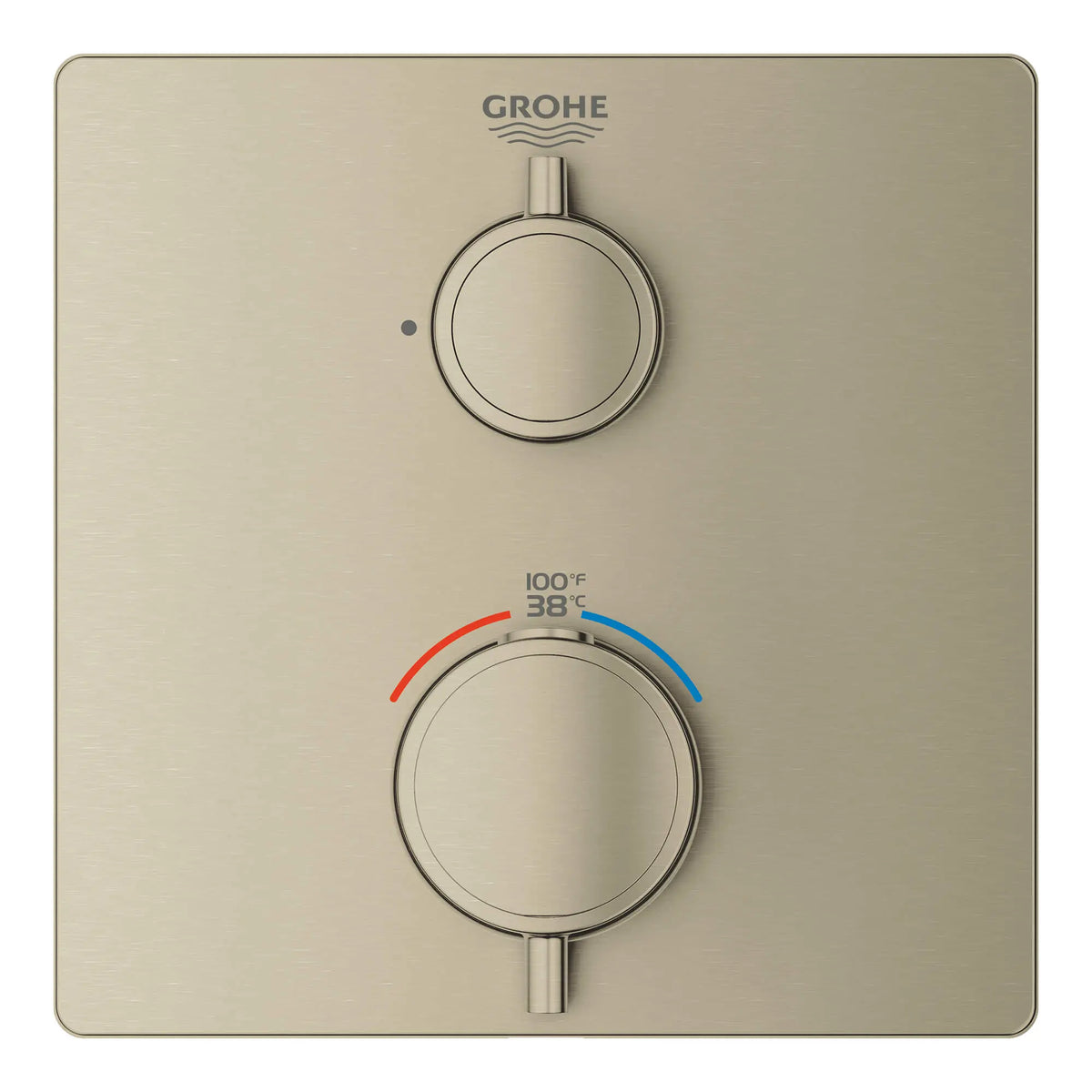 Grohe GROHTHERM SQUARE SINGLE FUNC THM TRIM  Brushed Nickel 24110EN0 - Brushed Nickel