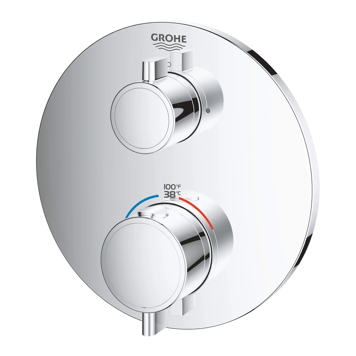 Grohe GROHTHERM ROUND DUAL FUNC THM TRIM  Chrome 24133000 - StarLight Chrome