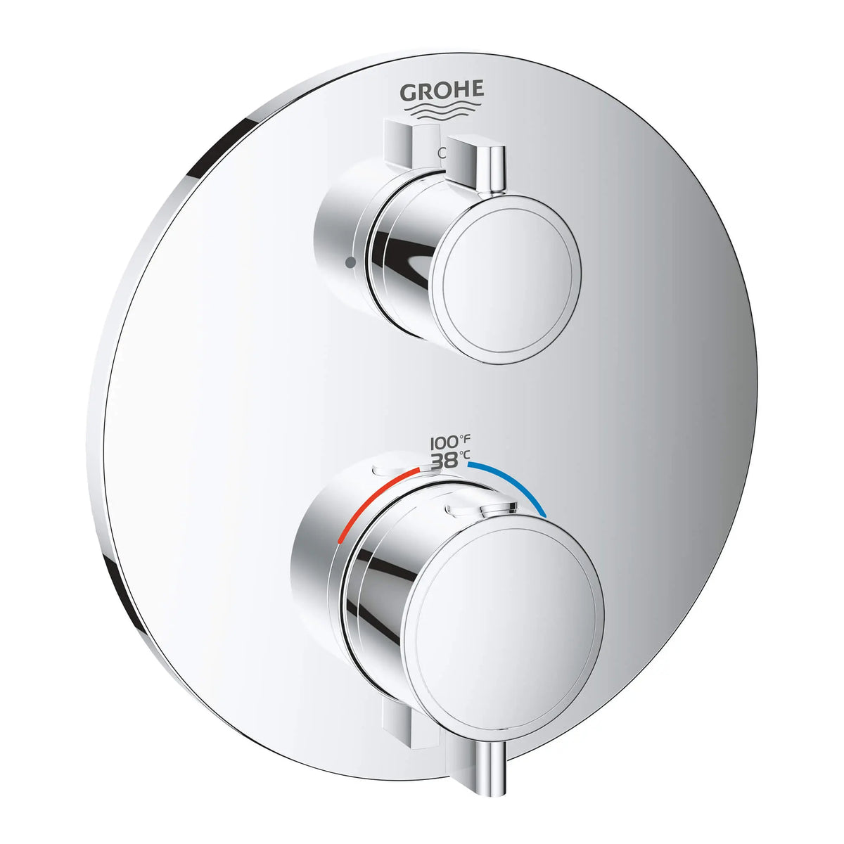 Grohe GROHTHERM ROUND DUAL FUNC THM TRIM  Chrome 24133000 - StarLight Chrome