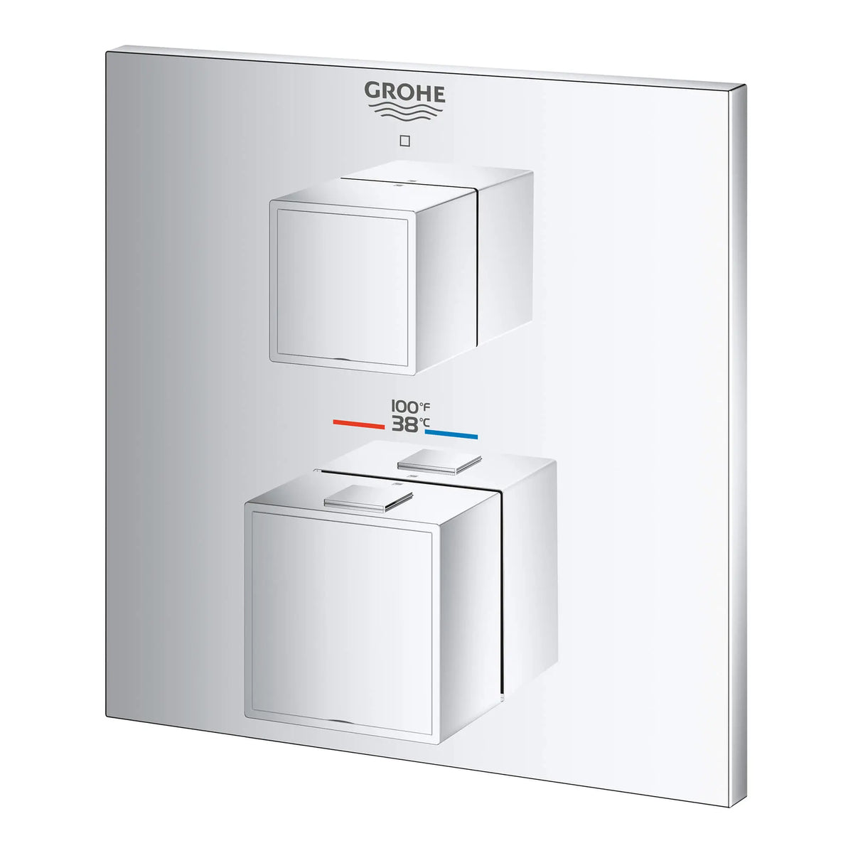 Grohe GROHTHERM CUBE SINGLE FUNC THM TRIM  Chrome 24157000 - StarLight Chrome