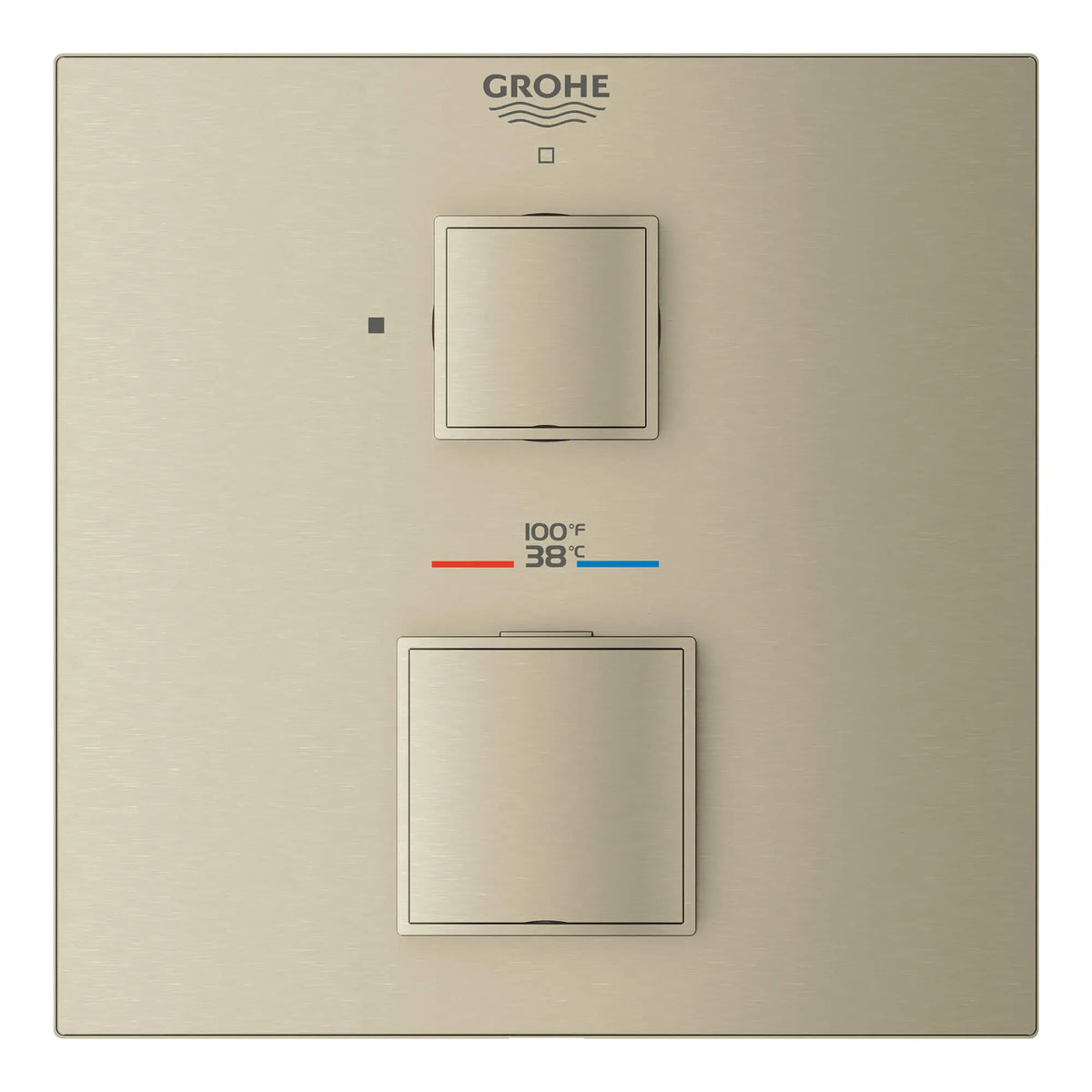 Grohe GROHTHERM CUBE SINGLE FUNC THM TRIM  Brushed Nickel 24157EN0 - Brushed Nickel