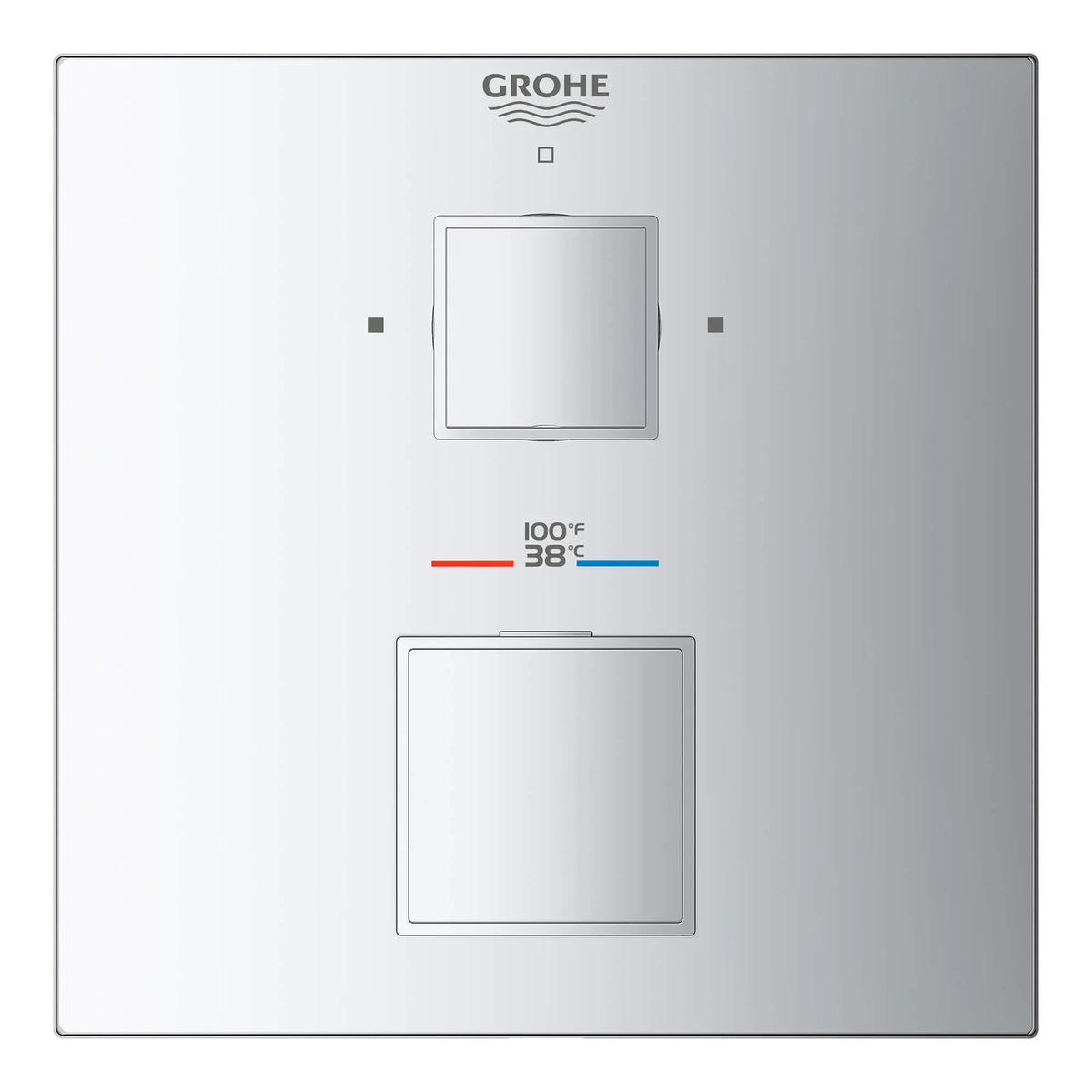 Grohe GROHTHERM CUBE DUAL FUNC THM TRIM  Chrome 24158000 - StarLight Chrome
