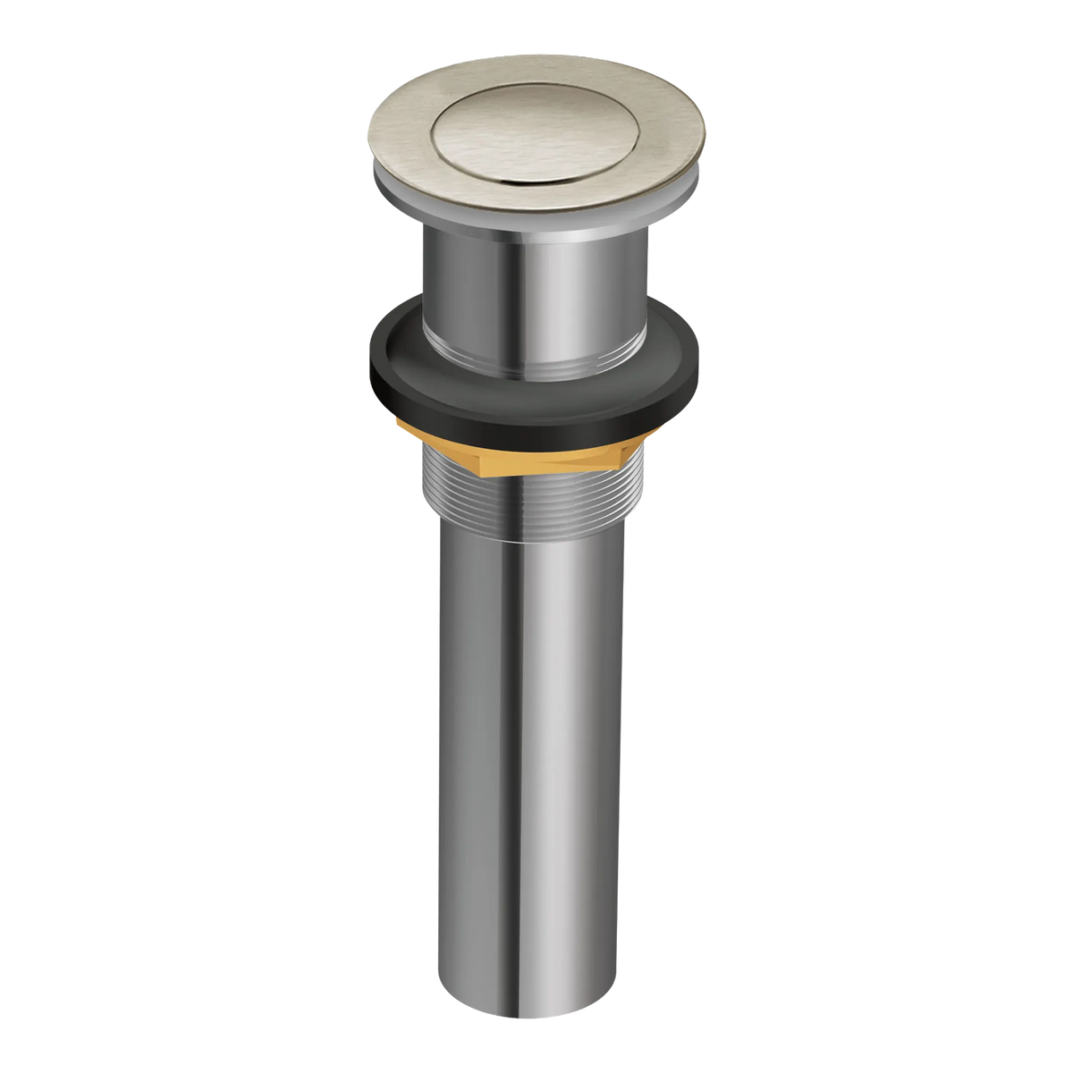 Moen Spring Loaded Push Button Bathroom Drain Assembly (With Overflow) 131553 in Brushed Nickel (131553BN) - view 2