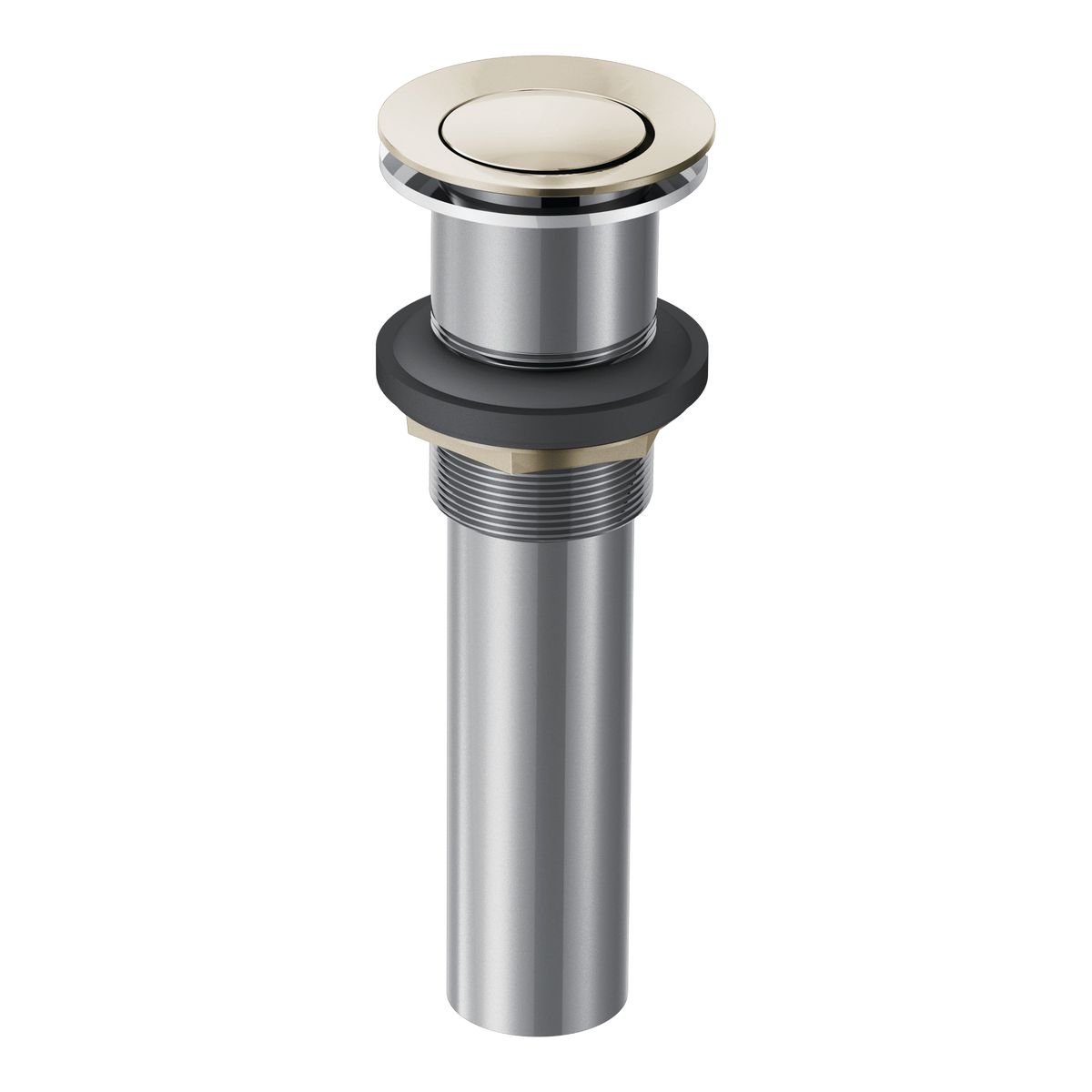 Moen Spring Loaded Push Button Bathroom Drain Assembly (With Overflow) 131553 in Polished Nickel (131553NL)