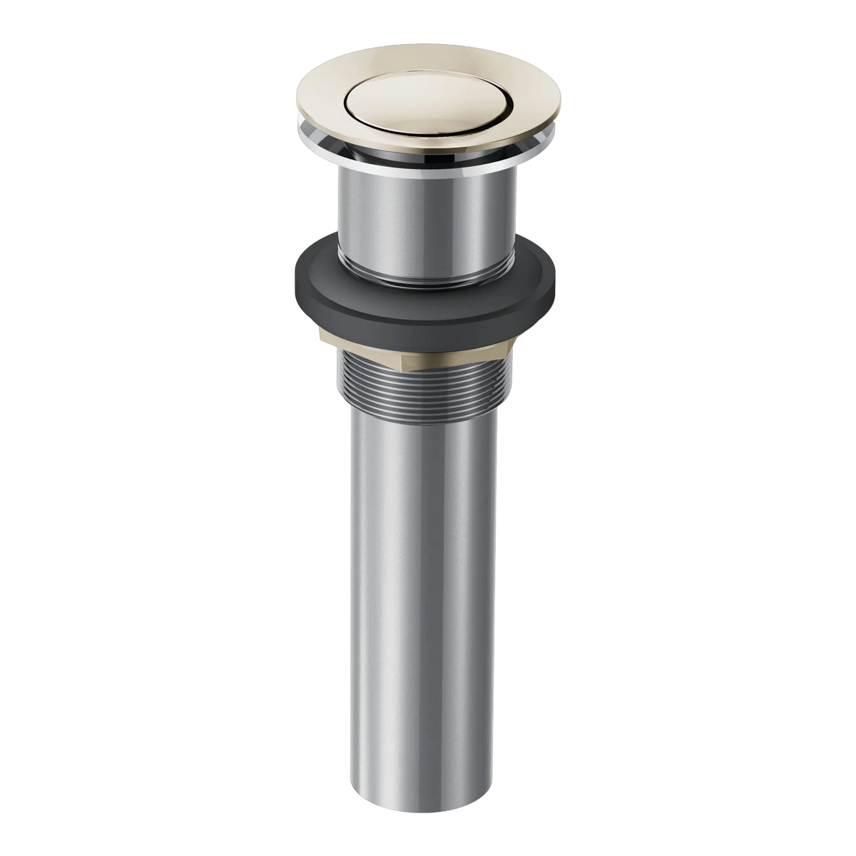 Moen Spring Loaded Push Button Bathroom Drain Assembly (With Overflow) 131553 in Polished Nickel (131553NL) - view 2