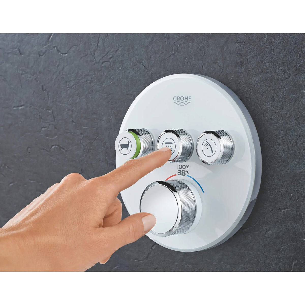 Grohe GRT SMARTCONTROL THM TRIM ROUND 3SC US  Moon White 29161LS0 - Moon White