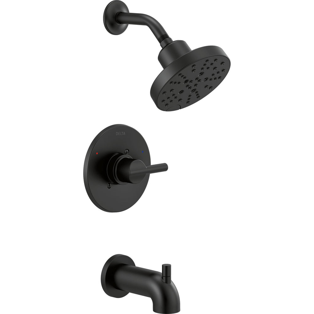 Delta Nicoli Tub/Shower Rough & Trim 1L 14S - Matte Black