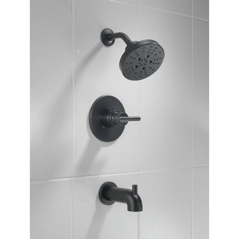 Delta Nicoli Tub/Shower Rough & Trim 1L 14S - Matte Black