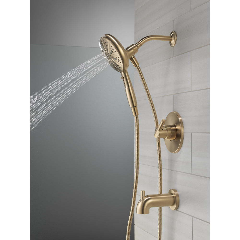Delta Nicoli Tub/Shower Rough & Trim 1L 14S Suredock - Champagne Bronze