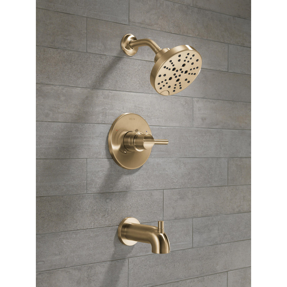 Delta Nicoli Tub/Shower Rough & Trim 1L 14S - Champagne Bronze