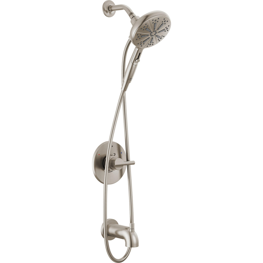 Delta Nicoli Tub/Shower Rough & Trim 1L 14S Suredock - Stainless