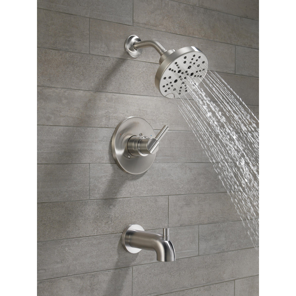 Delta Nicoli Tub/Shower Rough & Trim 1L 14S - Stainless