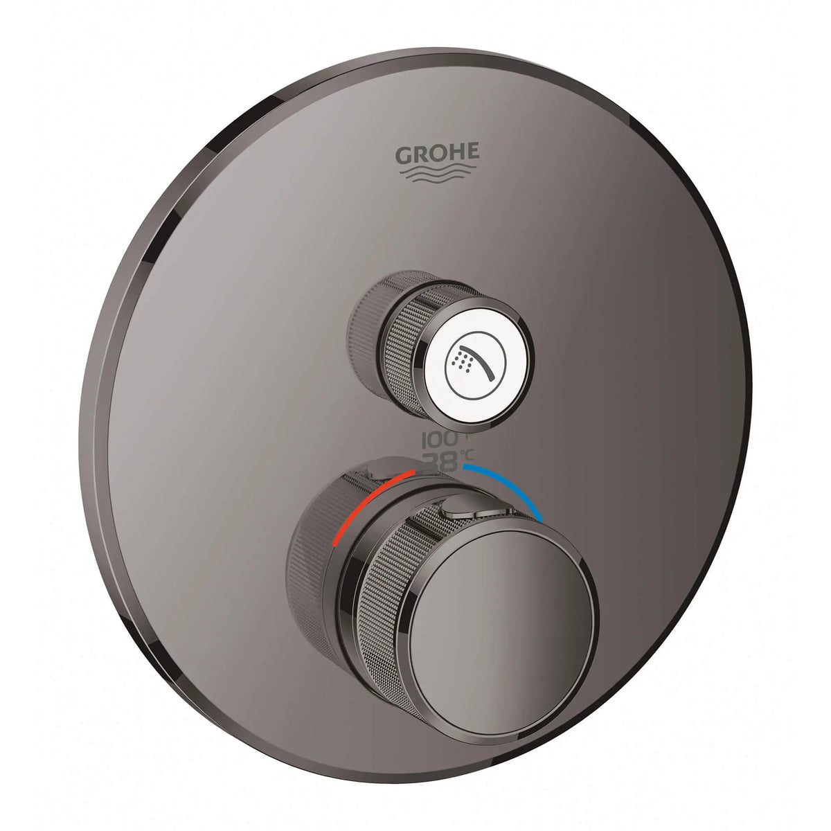 Grohe GRT SMARTCONTROL THM TRIM ROUND 1SC US  Hard Graphite 29136A00 - Hard Graphite