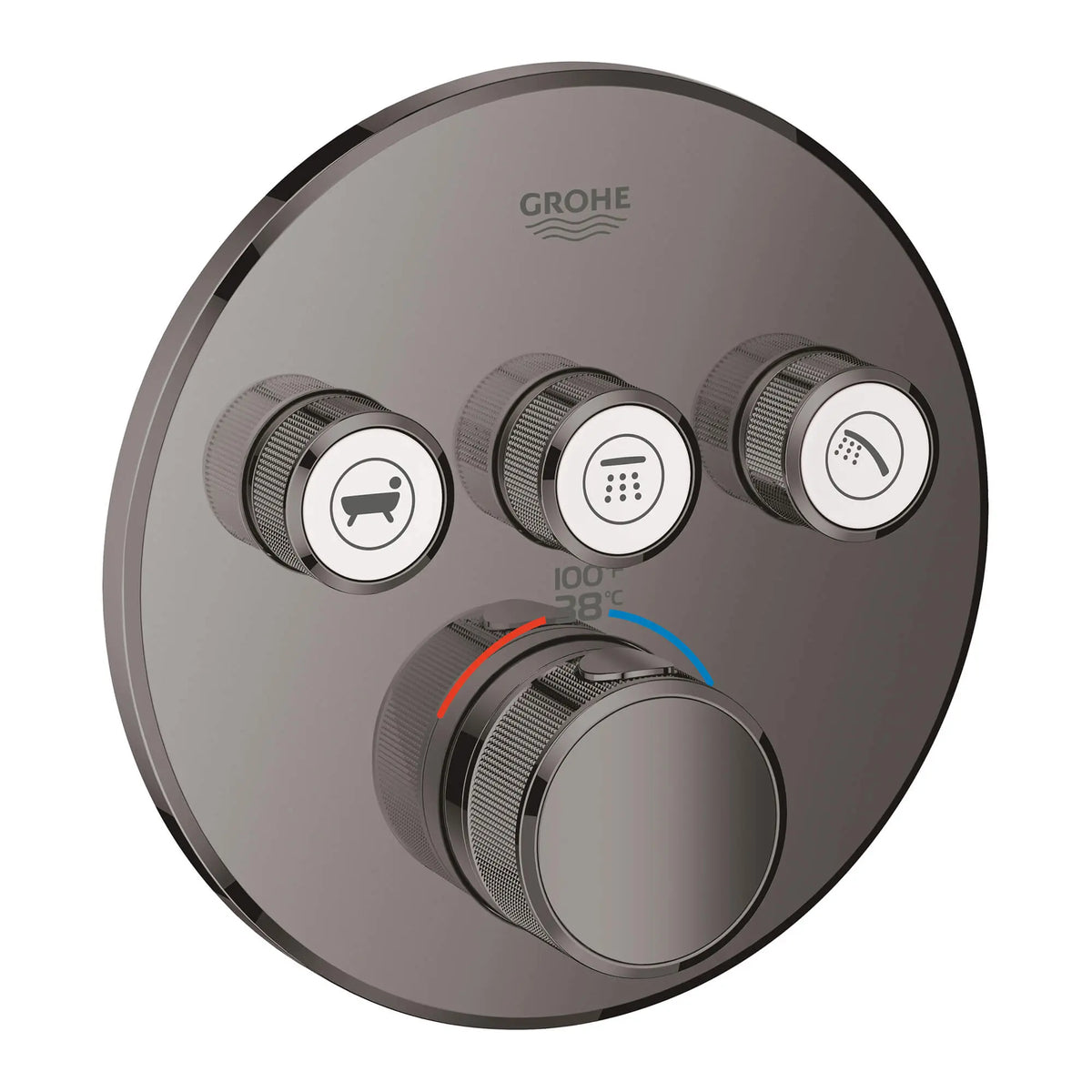 Grohe GRT SMARTCONTROL THM TRIM ROUND 3SC US  Hard Graphite 29138A00 - Hard Graphite