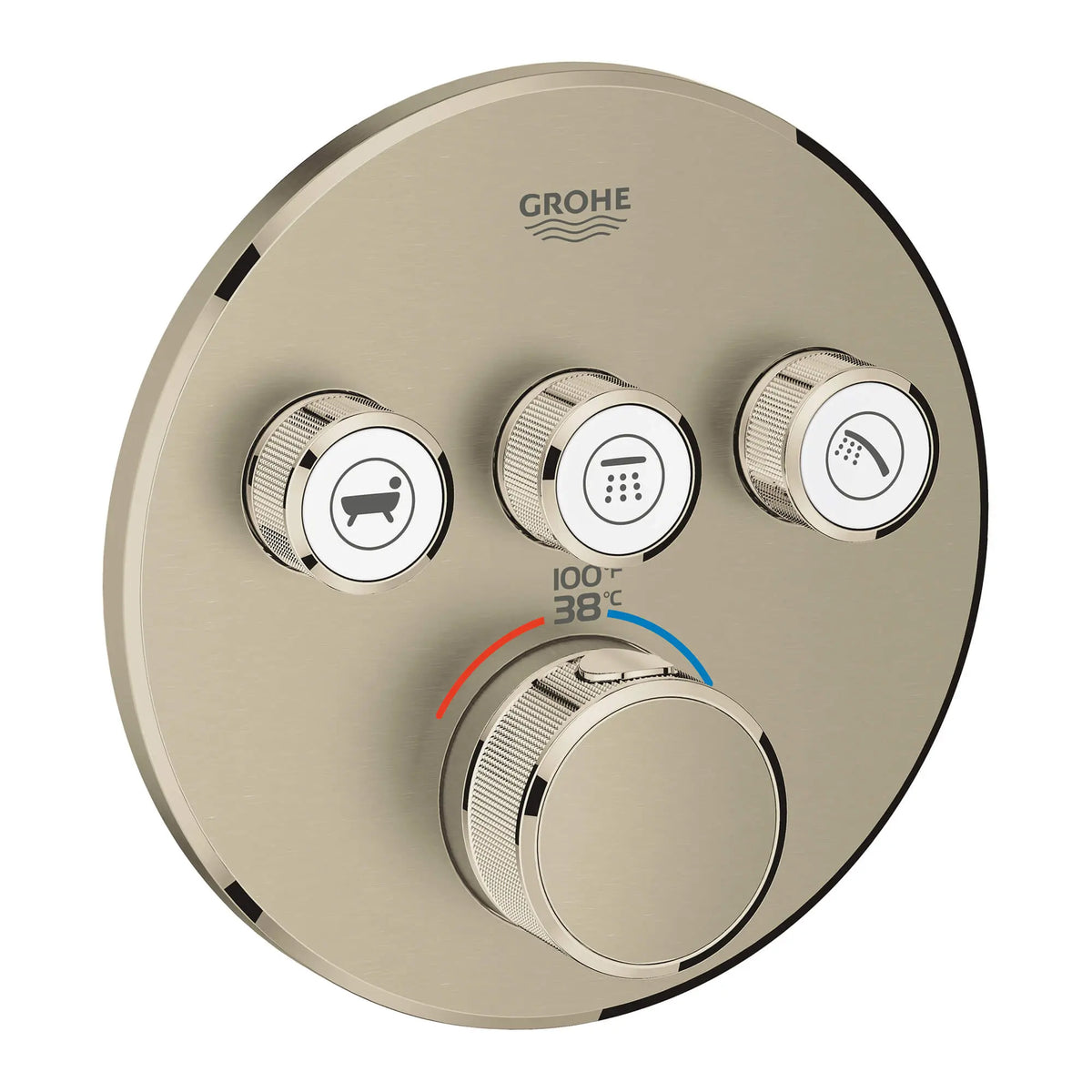 Grohe GRT SMARTCONTROL THM TRIM ROUND 3SC US  Brushed Nickel 29138EN0 - Brushed Nickel