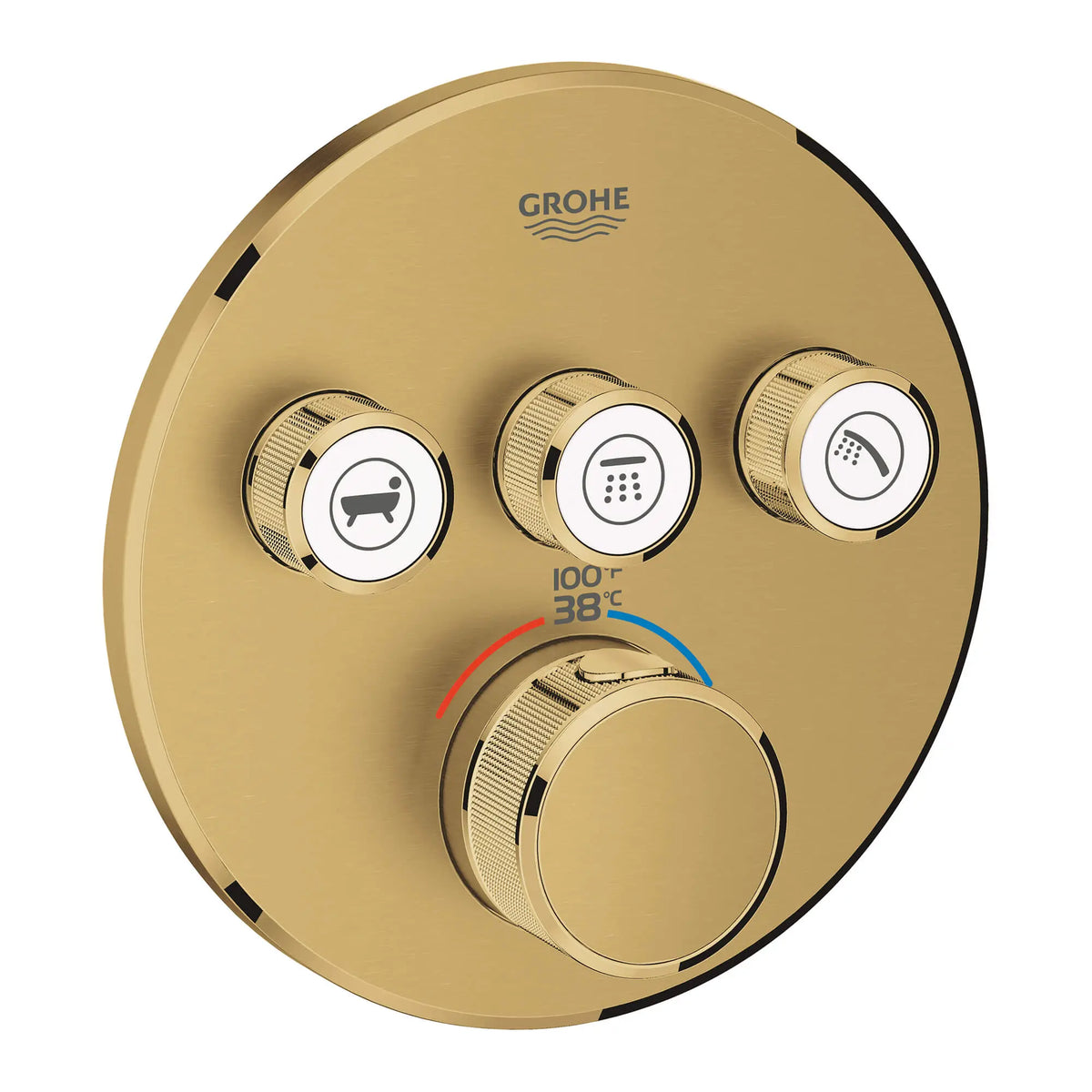 Grohe GRT SMARTCONTROL THM TRIM ROUND 3SC US  Brushed Cool Sunrise 29138GN0 - Brushed Cool Sunrise