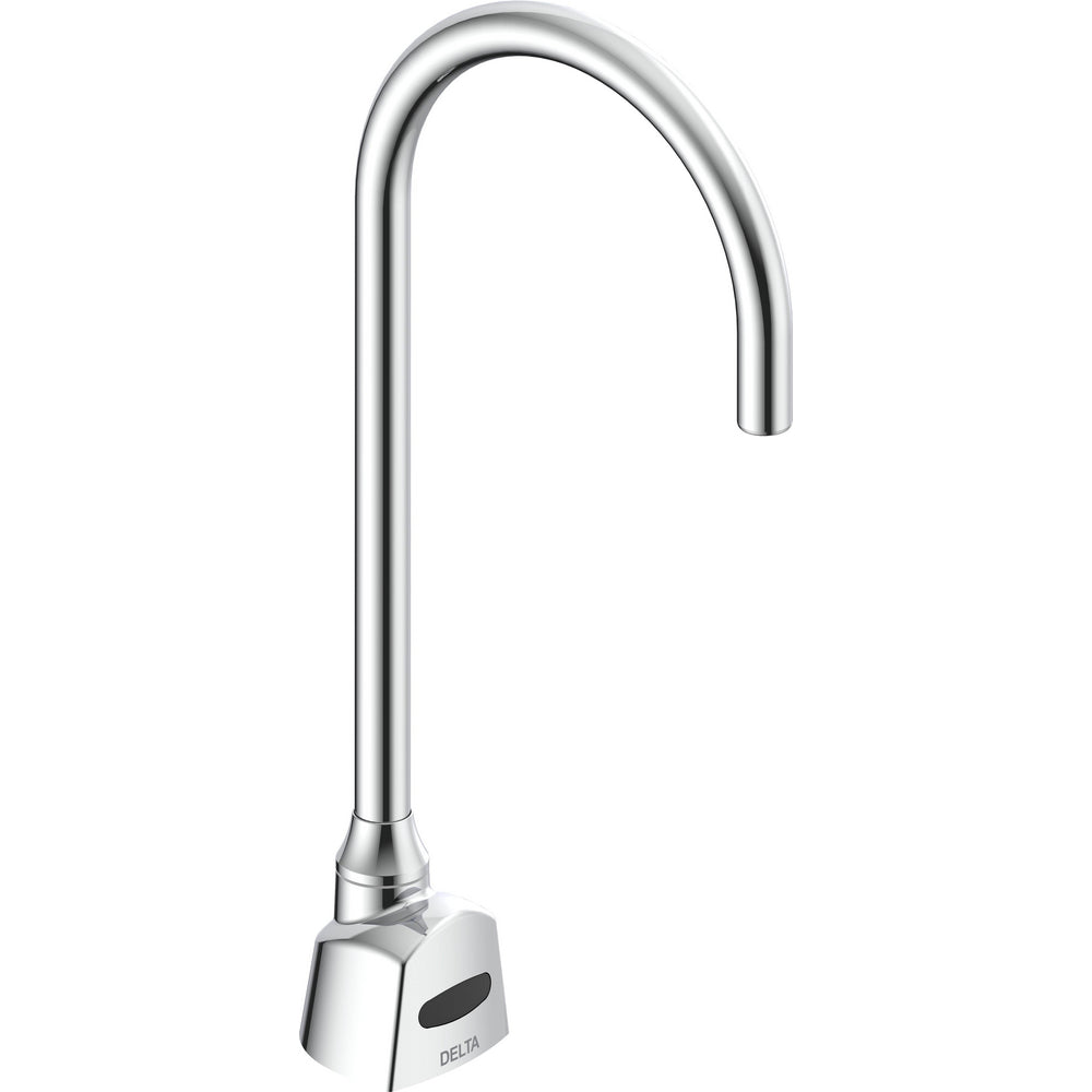 Delta Commercial 1500TF3380 Electronic Smooth End Gooseneck Faucet - Hardwire Operated - Chrome