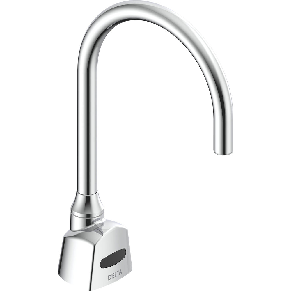 Delta Commercial 1500TF3388TR-R35 Electronic Smooth End Gooseneck Faucet (Trim Only) - Hardwire Operated - Chrome