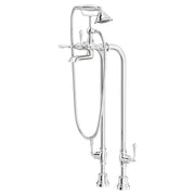 DXV Traditional Floor Mount Bathtub Filler with Hand Shower and Lever Handles in Polished Chrome (D3510195C.100)