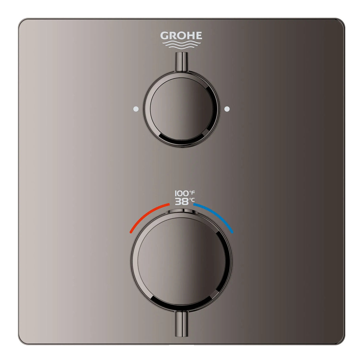 Grohe GRT SQUARE DUAL 2-HNDL THERM TRIM  Hard Graphite 24111A00 - Hard Graphite
