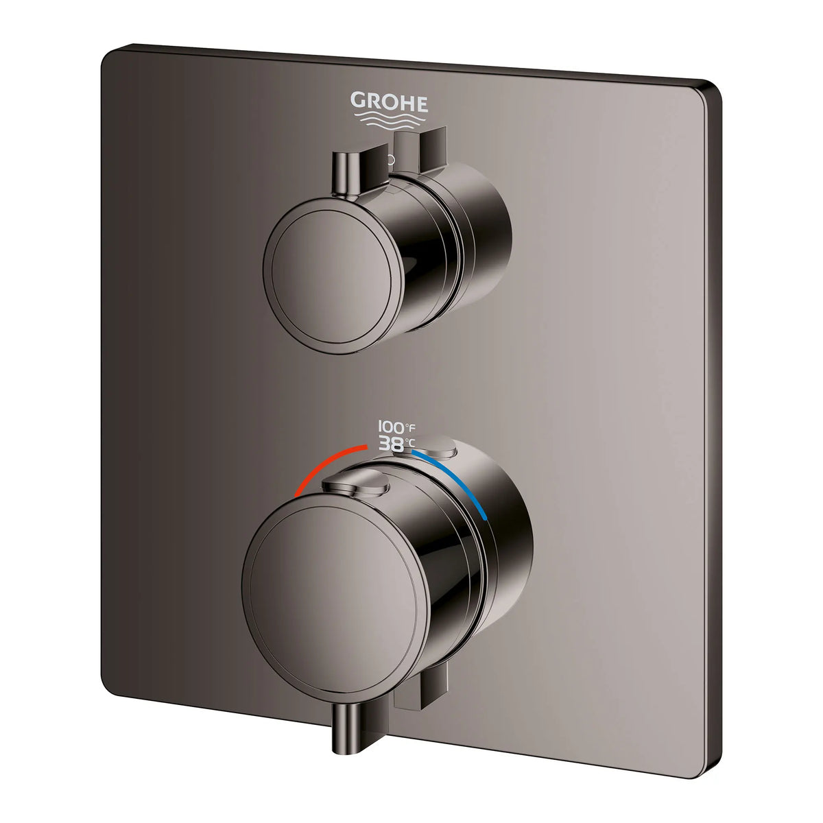 Grohe GRT SQUARE SINGLE 2-HNDL THERM TRIM  Hard Graphite 24110A00 - Hard Graphite