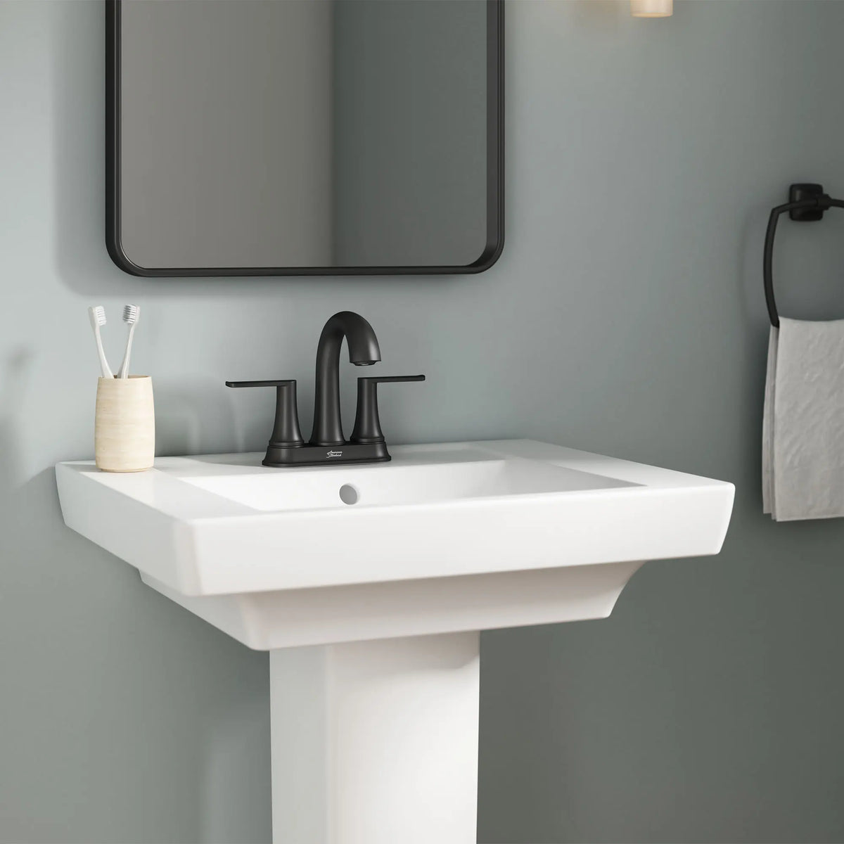 American Standard Corsham 4-Inch Centerset Two-Handle Bathroom Faucet 1.2 gpm/4.5 L/min with Lever Handle