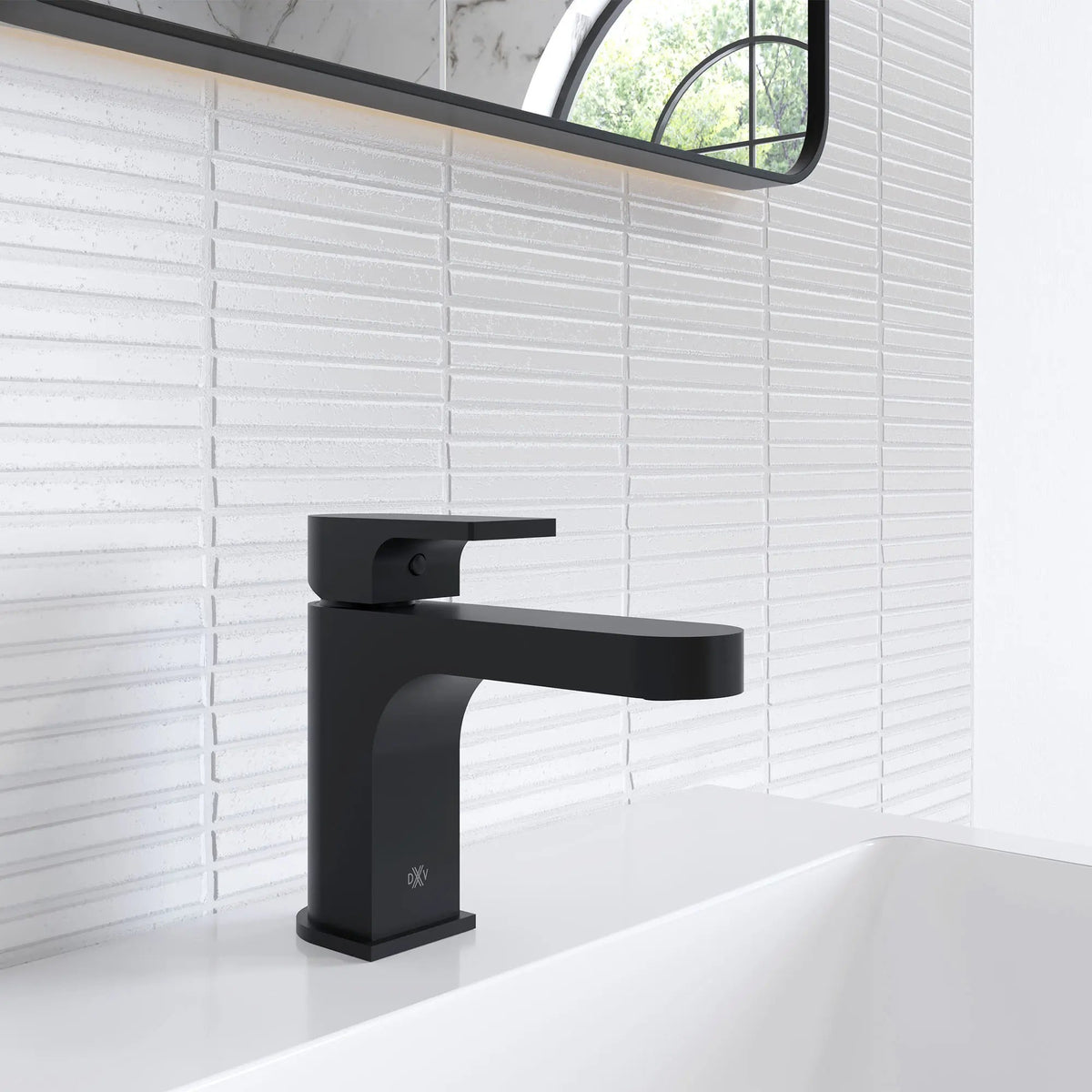 DXV Equility Single Handle Bathroom Faucet with Lever Handle in Matte Black (D3510910C.243) - view 4