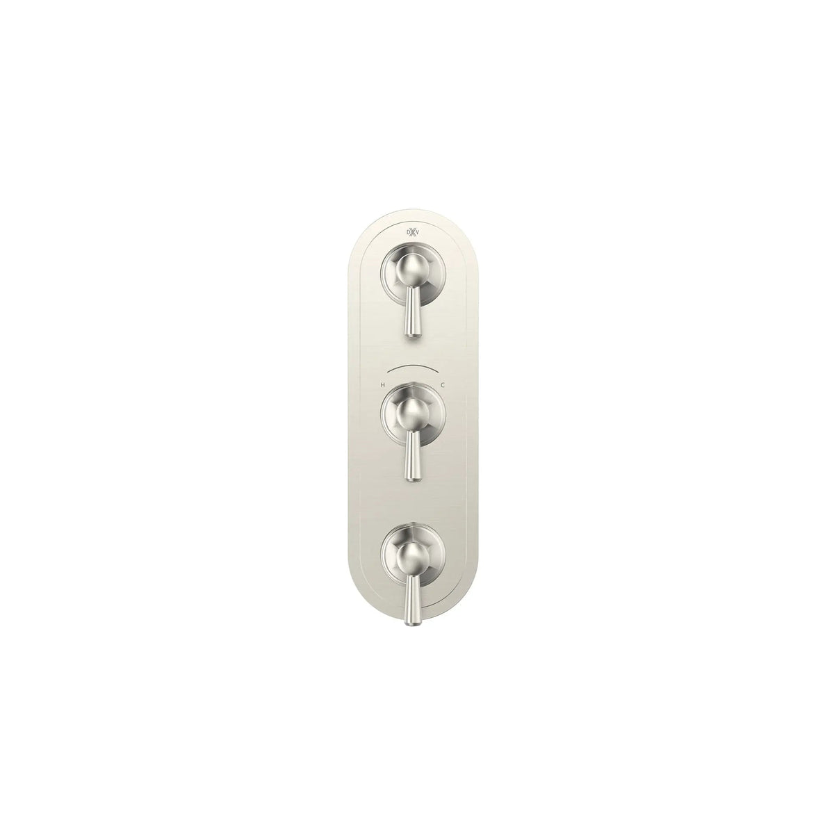 DXV Fitzgerald 3-Handle Thermostatic Valve Trim Only with Lever Handles in Brushed Nickel (D35160537.144) - view 4