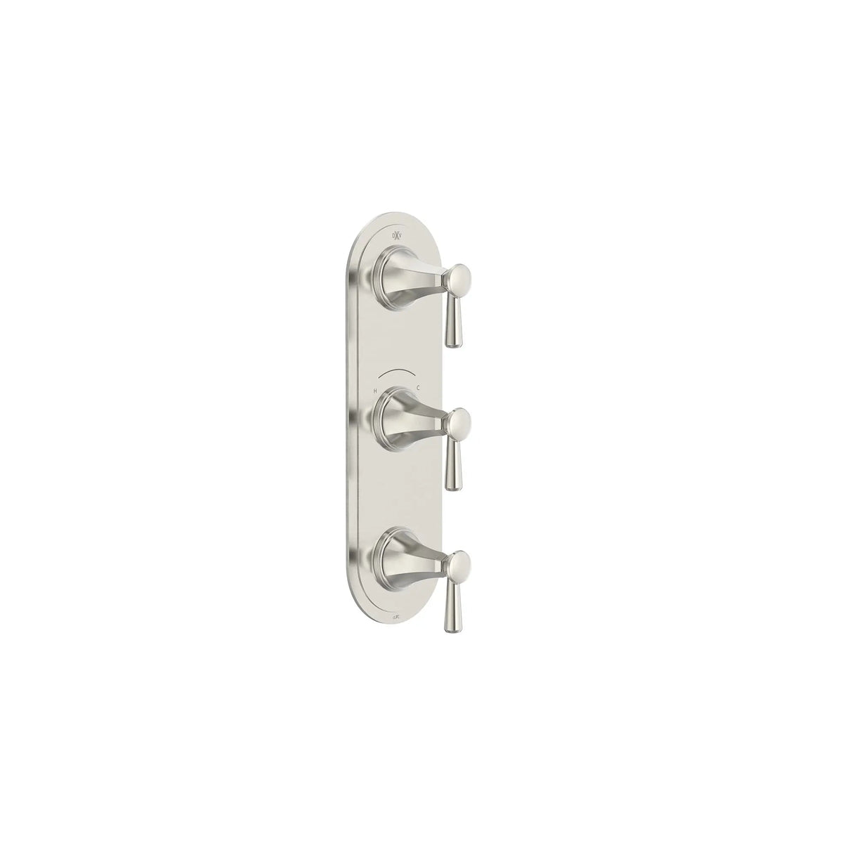 DXV Fitzgerald 3-Handle Thermostatic Valve Trim Only with Lever Handles in Brushed Nickel (D35160537.144) - view 5