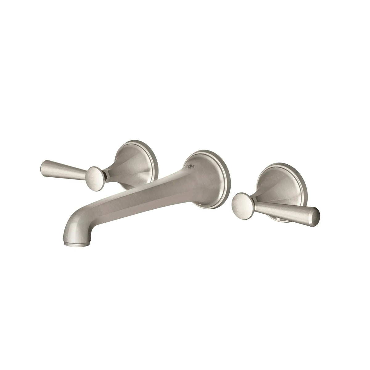 DXV Fitzgerald 2-Handle Wall Mount Widespread Bathroom Faucet with Lever Handles in Brushed Nickel (D35160450.144)
