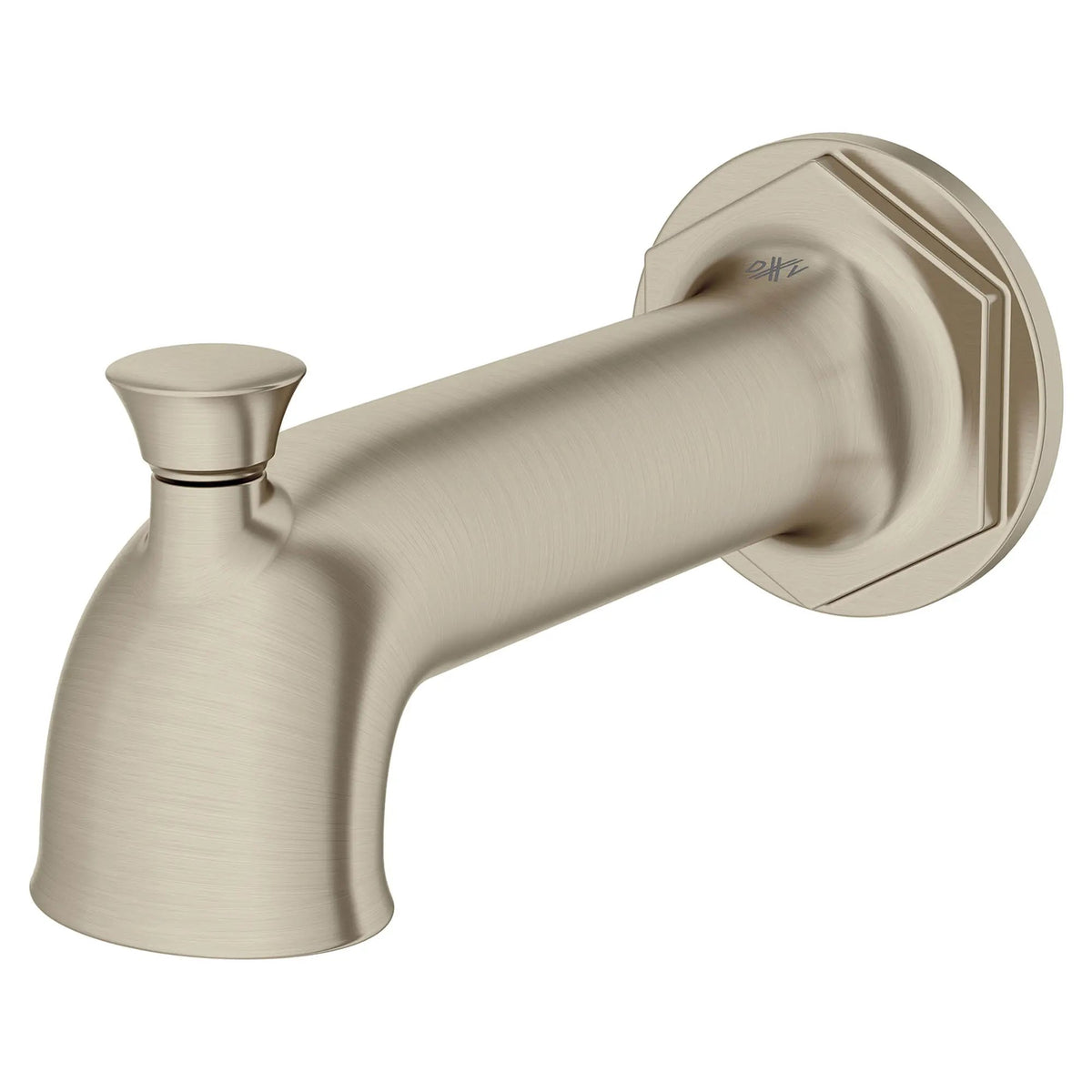 DXV Oak Hill Wall Mount Bathtub Spout with Diverter in Brushed Nickel (D35155761.144)