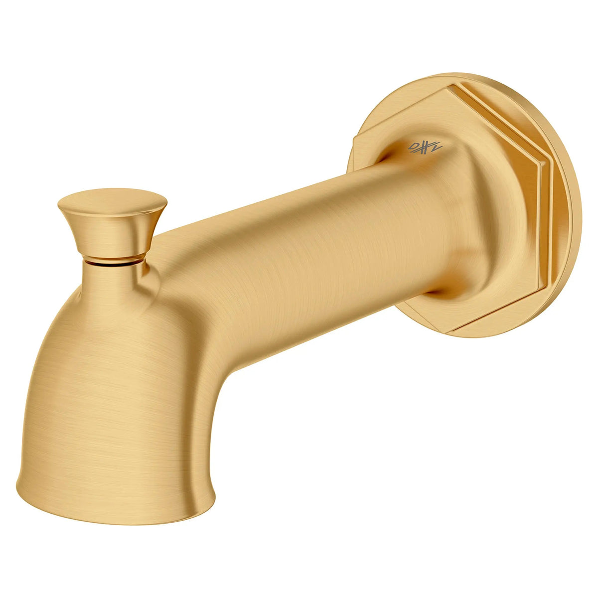 DXV Oak Hill Wall Mount Bathtub Spout with Diverter in Satin Brass (D35155761.427)