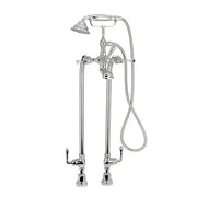 DXV Transitional Floor Mount Bathtub Filler with Hand Shower and Lever Handles in Polished Chrome (D3510295C.100)