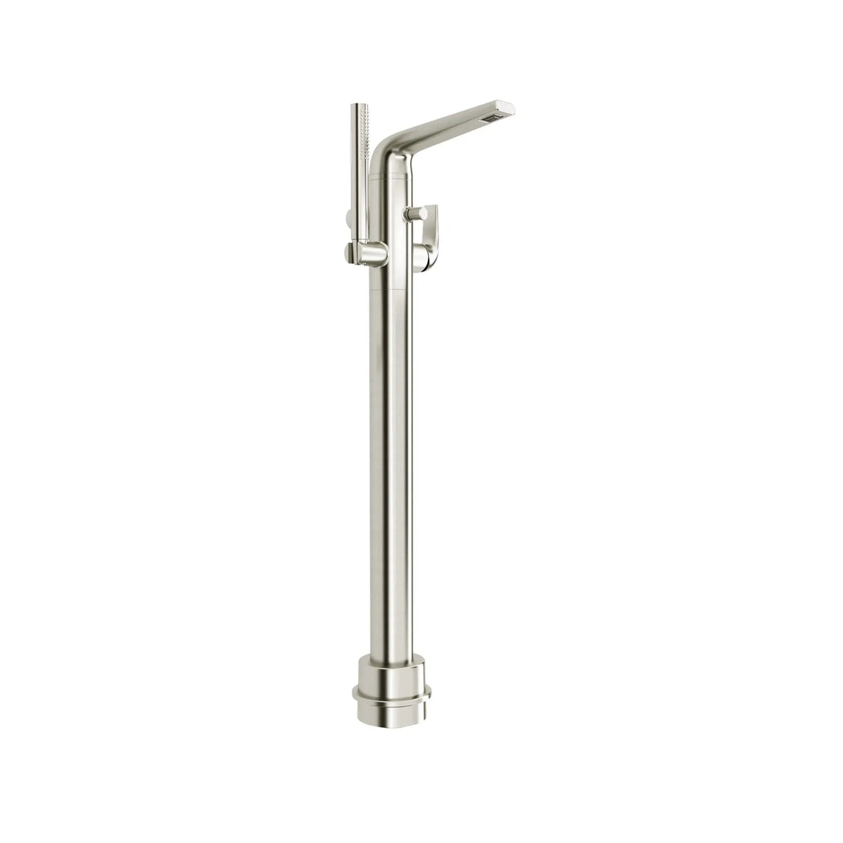 DXV Modulus Single Handle Floor Mount Bathtub Filler with Hand Shower and Lever Handle in Brushed Nickel (D35120951.144)