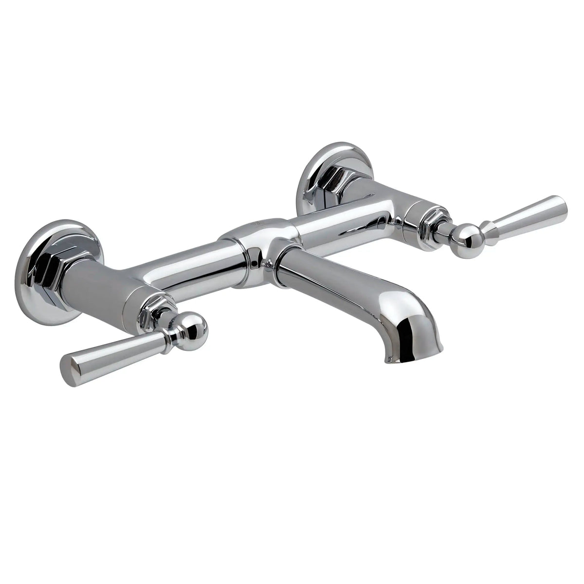DXV Oak Hill 2-Handle Wall Mount Bathroom Faucet with Lever Handles in Polished Chrome (D3515545C.100)